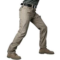 Neperšlampamos tefloninės žygio kelnės, vyriškos kamufliažinės karinės krovininės kelnės, nepertraukiamos darbinės kovos taktinės kelnės M chaki