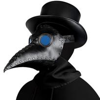 Maro daktaro Helovino kaukė ir gobtuvas vaidmenų žaidimams ir Cosplay dekoracijoms gray