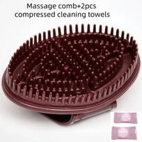 Chakra massage brush, manual full-body massager, alcohol-free, battery-free, double-sided massage design handheld massager. raudona