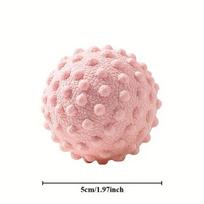 Trigger Point Massage Ball, Spiky Yoga Ball for Foot & Back, Muscle Relief Massager for Home Gym rožinė