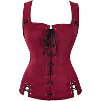 Steampunk Pirate Renaissance Cosplay Lace-Up Vest for Anime Role-Playing S