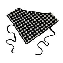 Triangular Bandana Turban Crochet Hair Scarf Anti-uv Hairband Knitted Headband for Women Trend Y2K Hair Accessory 1 juoda