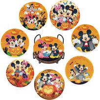 8 vnt./rinkinys Disney Pelėdos Peliuko Miko Stebuklų Šalis Moliūgų Tematikos Serija Deimantais Dažyti Padėkliukai Pasidaryk Pats Deimantinės Tapybos Padėkliukai 5D Pilnas Deimantų Deimantiniai Padėkliukai suit black