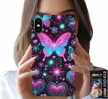 Etui Do Iphone X / Xs - Kolorowy Motylek Serce Modne Wzory Case