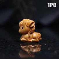 1/2 vnt. Žavinga rankų darbo žirgo statulėlė 2026 m. Kinų Naujųjų Metų Zodiako žirgo ornamentai Medžio drožyba Darbalaukio ir šventinė dekoracija Dovana