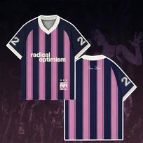 2026 Radikalus Optimizmas Futbolo Marškinėliai V formos iškirptė Streetwear Populiaraus Dainininko Gerbėjų Laisvalaikio Viršus Minkštas Šventės Vasaros Vyrai Moterys Šeima Vaikai T-marškinėliai 6XL blue