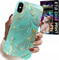 Etui Do Iphone X / Xs - Marmurkowe Wzory + Szkło Hartowane