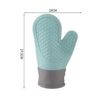 Heat Resistant Oven Microwave Glove Baking Tools Cute Silicone Kitchen Single Oven Glove Mitts Insulation mėlyna