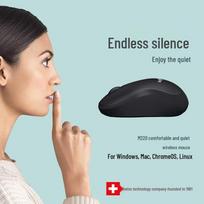 Logitech M220 Wireless Silent Office Mouse with Mouse Pad
