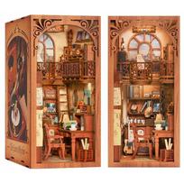 Habarri 3D Puzzle Book Nook DIY Secret Cabinet with LED Light Realistic Wooden Miniature Assembly Kit Elegant Decor Gift Collectible 18x11x23cm 137