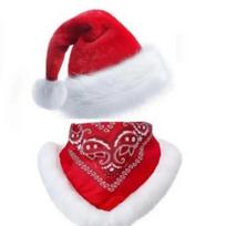 Fashion Santa Claus Party Christmas Luminous Cowboy Hat Western Red Felt Hats Wide Brim Cowgirl Hat Jazz Hat For Women Men
