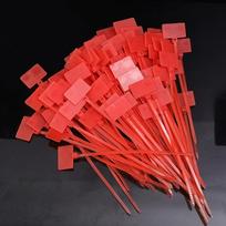 Nylon Cable Tie Plastic Loop Ties Markers Tag Cable Self-locking Zip Ties Office Plastic Loop Ties Wire Wraps Fixing Straps (Red,100PCS) raudona