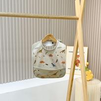 Waterproof Baby Bibs: Class A Anti-Stain Eating Coveralls for Kindergarten with Free Shipping F dinozaurų spalva