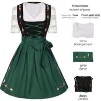 Plus Size Oktoberfest Embroidered Beer Dress Costume L