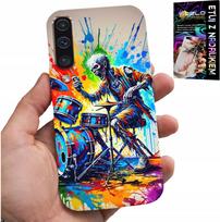 Etui Do Samsung Galaxy A70 - Rock Perkusja Bębny Kościotrup Pokrowiec