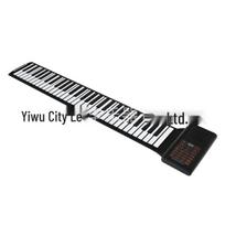 49-Key Portable Hand-Rolled Foldable Electronic Piano for Beginners - Black & White Keys juoda