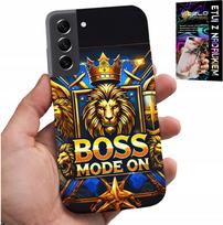 Etui Do Samsung Galaxy S22 Plus - Boss Lew Z Koroną Na Tarczy Case + Folia