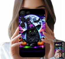 Etui Do Samsung Galaxy S25 Ultra - Czarny Kotek Halloween Salem Dynia Wzory