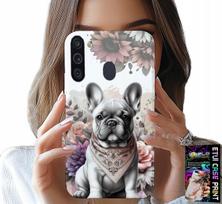 Etui Do Samsung Galaxy A21 - Buldog Buldogi Pieski Rasy Psów Plecki