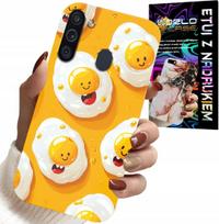 Etui Do Samsung Galaxy A21 - Słodkie Uśmiechnięte Jajka Case + Folia