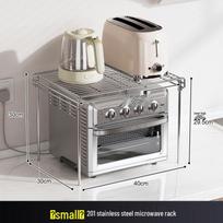 Stainless Steel Microwave Oven & Rice Cooker Countertop Storage Rack