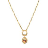 Titanium Steel Strawberry Pendant Gilded Strawberry Chain Choker  Summer Fruit Party Normal