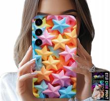 Samsung Galaxy A55 5G Tok - Színes Csillagok Csillag Tok + Fólia