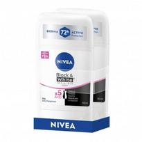 Pieštukinis antiperspirantas Nivea Black&White Invisible clear, 2 vnt.
