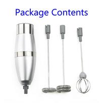 Electric Milk Frother Coffee Foam Maker Mini Drink Mixer Stainless Steel KTY