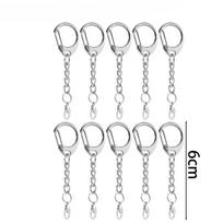 100/10pcs Lobster Clasp Key Ring Keychain C Shape Clasps Connector Hook For DIY Jewelry Making Finding Key Chain Accessories 20pcs