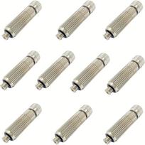 Outdoor Cooling Mist Spray Nozzles Nickel Coated Brass Construction 0.4mm Ceramic Orifice 10 Pieces