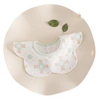 Waterproof Baby Cotton Bibs Flower Shape Round Neck Baby Drooling Bibs INS Korean Style Saliva Towel Cloths Feeding Accessories