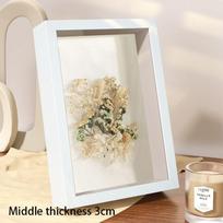 Plaukiojantis diapazonas Gili dėžutė Medinė vitrina Nuotraukų atminties dėžutė Nuotraukų vitrina Rėmo dėžutė white-7 inches white