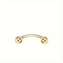 Florideco Stainless Steel Rook Piercing Jewelry Curved Barbell Earrings for Women Men Eyebrow Lip Cartilage 1.2(16G) 8mm