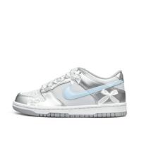 Nike Dunk Silver Wing Iced Tea Abrasion Resistant Low top Skateboard Shoes Unisex White Silver Blue DH9765-001(Team920-) 36.5