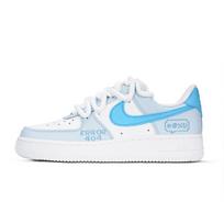 Nike Air Force 1 Air Force 1, Blue Tone Fault Leather Slip Resistant Abrasion Resistant Low top Skateboard Shoes Unisex DD8959-100(Team887- ) 36.5