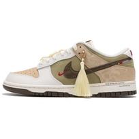 Nike Dunk Abrasion Resistant Low top Skateboard Shoes Men's Beige Umber IQ1118-220(Team756-) 45