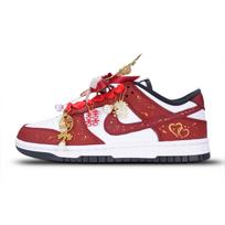Nike Dunk Skateboard Shoes Unisex Low Top Red/Black DD1391-100(Team971-) 38.5