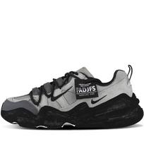 Nike Tech Hera Suede Cushioning Abrasion Resistant Breathable Support Low top Casual Shoes Unisex Black Gray FJ9532-101(Team1559-) 42