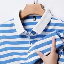 Vasaros New Spot dryžuoti polo marškinėliai vidutinio amžiaus trumpomis rankovėmis vyriški ploni atvartai Business Ice Silk vyriški marškinėliai M