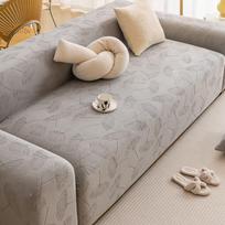 Dandelion Flower Plush Anti Slip Sofa Cushion, Thick Warm Soft Cover in Winter, New Plush Towel, Comfortable Riding Experience 1-seater šviesiai pilka spalva