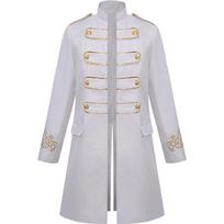 Mantan Yu Halloween Steampunk Embroidery Men's Medieval Coat Costume XXXL