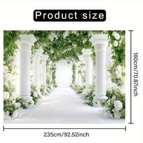 2D Elegant Roman Column Backdrop for Wedding Anniversary and Baptism Decor 47.2x31.5inch/120*80cm