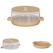 New Microwave Oven Bacon Potato Jar Potato Box Baking Tool Good Helper for Home Baking chaki