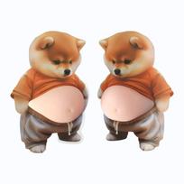 Shiba Inu Silicone 3D Door Handle Protector - Anti-collision Wall Pad Squeeze Toy
