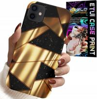 Etui Do Iphone 12 Mini - Złote Eleganckie Wzory + Folia Hydro