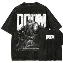 DOOM Washed T-shirt Retro FashionYear Round Clothing Personality Clothes Plus Size Unisex New Model Couples High Quality Classic L
