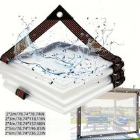 200 x 300cmTransparent Tarp,Mil Heavy-Duty Clear PVC Film, Waterproof with Grommets, Tear-Resistant for Outdoor Roof Patio 2*3M balta