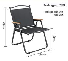 Kermit Portable Outdoor Folding Camping Chair - Sturdy Thickened Square Tube Design didelė spalva