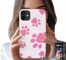 Etui Do Iphone 13 Mini - Różowe Psie Łapki, Plecki, Obudowa Case